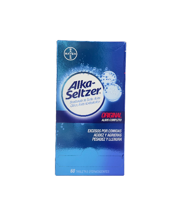 ALKA SELTZER CAJA X 60 TABLETAS EFERVESCENTES